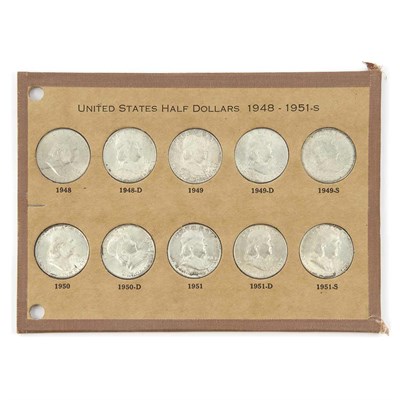 Lot 311 - United States Franklin Halves, 1948 to 1963 D...
