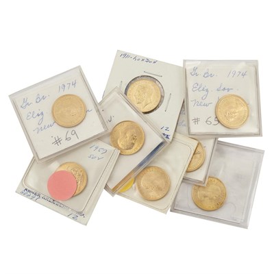 Lot 179 - Great Britain, Gold Sovereigns Group of ten...