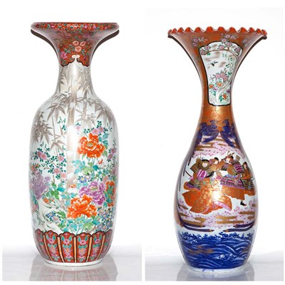 Lot 205 - Two Japanese Porcelain Floor Vases Height of...