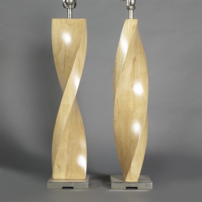Lot 312 - 20th Century Design Pair of Twist Lamps...