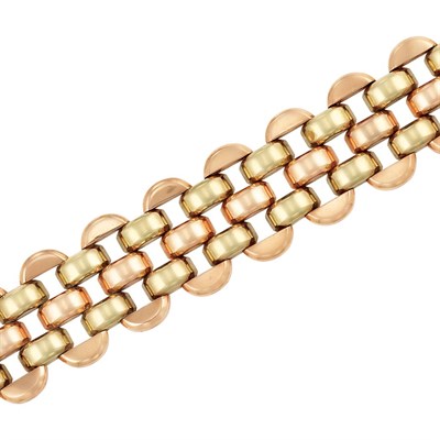Lot 86 - Retro Yellow and Rose Gold Bracelet