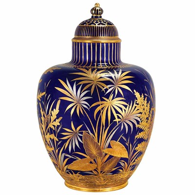 Lot 177 - Royal Crown Derby Porcelain Vase Late...