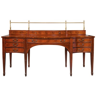 Lot 667 - George III Style Satinwood String Inlaid...