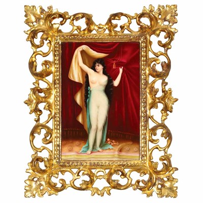 Lot 707 - Framed KPM Porcelain Plaque Late 19th/early...