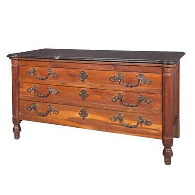 Lot 454A - Continental Neoclassical Oak Commode 18th/19th...