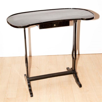 Lot 143 - Regency Style Black Lacquered Reniform Desk...