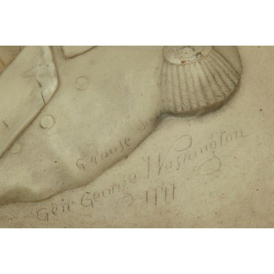 Lot 181 - Colonial Revival Wax Relief Portrait of...