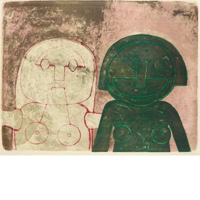 Lot 672 - Rufino Tamayo (1899-1991) DEUX TETES DE FEMMES...