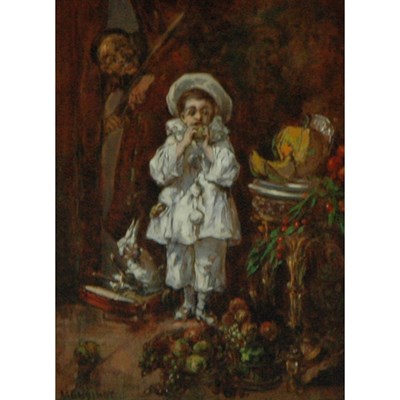 Lot 4 - Charles Monginot French, 1825-1900 Pierrot...