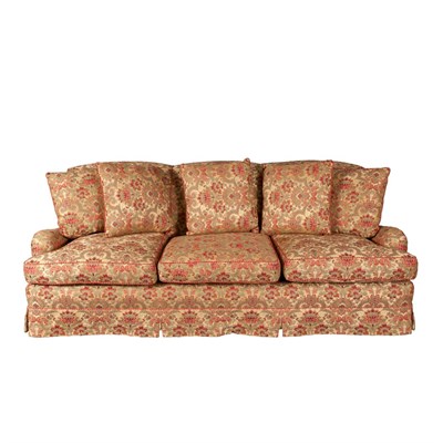 Lot 489 - Upholstered Three-Seat Sofa Length 6 feet 7...