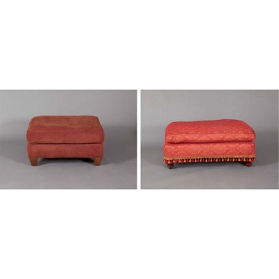 Lot 112 - Two Upholstered Ottomans