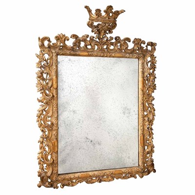Lot 199 - Early Louis XV Gilt-Wood Mirror 18th Century...