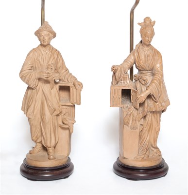 Lot 228 - Pair of Regency Style Composition Chinoiserie...
