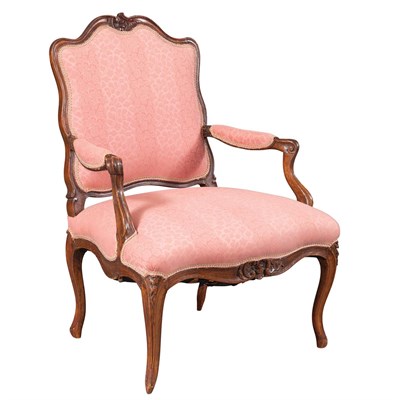 Lot 144 - Louis XV Beechwood Fauteuil a la Reine Mid...