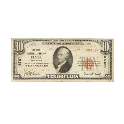 Lot 264 - U.S. Bank Note, $10 1929 National, Type 2,...