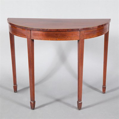 Lot 388 - George III Style Inlaid Mahogany Console...