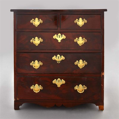 Lot 215 - George III Style Mahogany Diminutive Chest of...