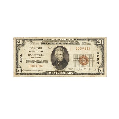 Lot 271 - U.S. Bank Note, $20 1929 National, Type 1,...