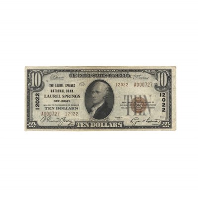 Lot 265 - U.S. Bank Note, $10 1929 National, Type 2,...
