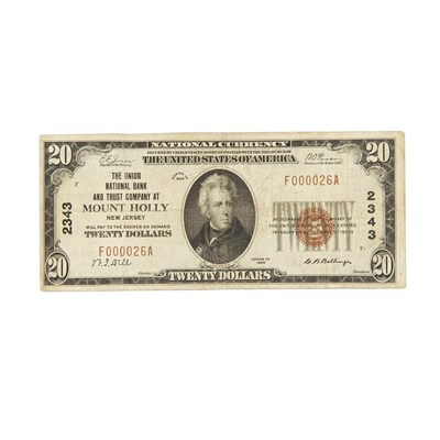Lot 270 - U.S. Bank Note, $20 1929 National, Type 1,...