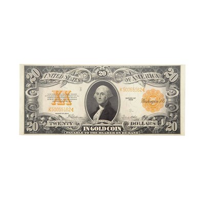 Lot 276 - U.S. Bank Note, $20 1922 Gold Certificate, Fr....