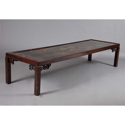 Lot 206 - Chinese Lacquered Panel Mounted as a Low Table...