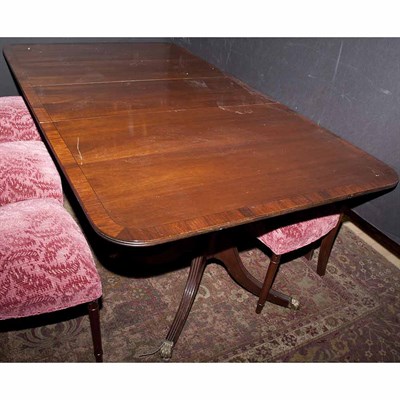 Lot 466 - George II Style Mahogany Double-Pedestal...
