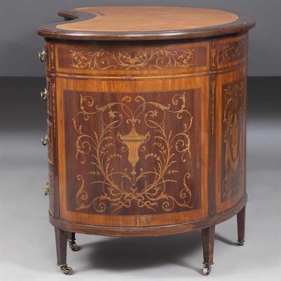 Lot 179 - Edwardian Marquetry Inlaid Mahogany and...