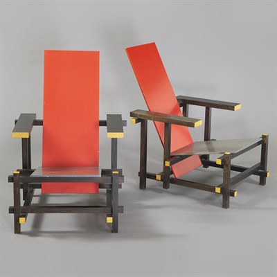 Lot 182 - Gerrit Rietveld (after) Dutch, 1888-1964 Pair...