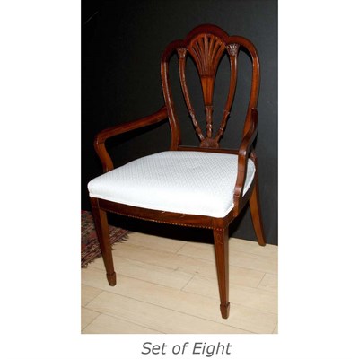 Lot 340 - Set of Eight George III Style Mahogany Dining...