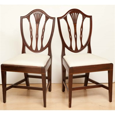 Lot 140 - Pair of Federal Style Inlaid Mahogany Chairs