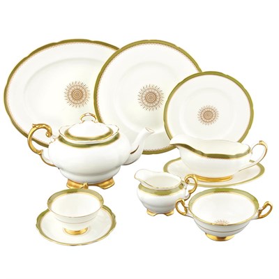 Lot 113 - Foley Gilt Decorated Porcelain Dinner Service...