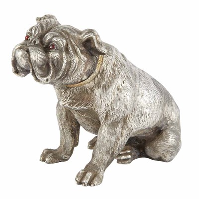 Lot 355 - Russian Silver Figure of a Bulldog Moscow,...