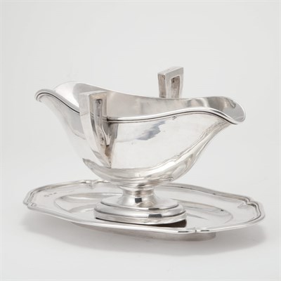 Lot 185 - Austro-Hungarian Silver Two-Handled Sauceboat...