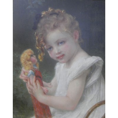 Lot 66 - Manner of Guillaume Seignac Young Girl with a...