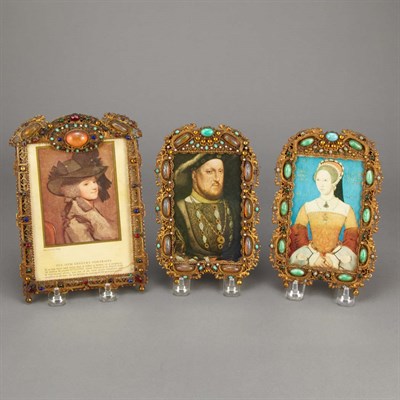 Lot 481 - Group of Three Bohemian Style Gilt-Metal...