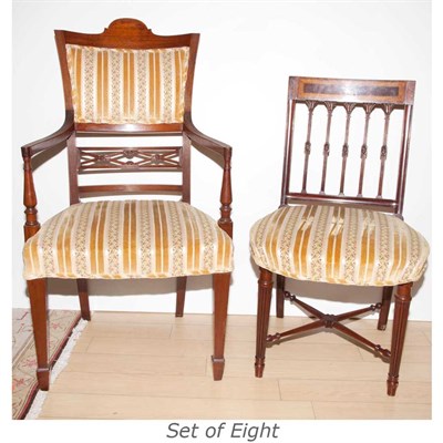 Lot 153 - Assembled Set of Eight Federal Style Mahogany...