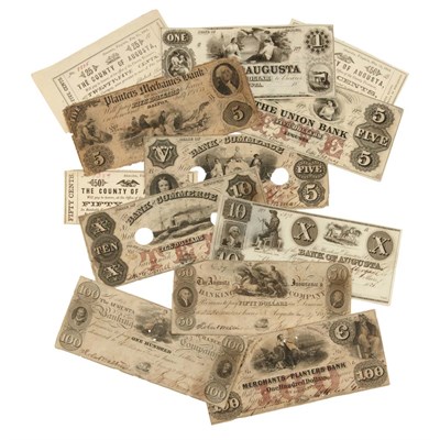 Lot 281 - Obsolete Bank Notes of Georgia Approximately...