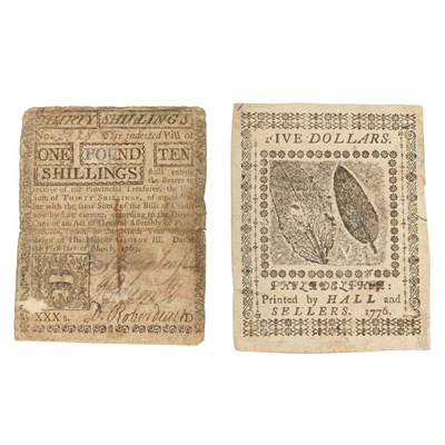 Lot 252 - Continental and Colonial Currency Group Eight...
