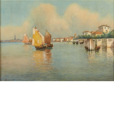 Lot 22 - Alberto Prosdocimi Italian, 1852-1925 Fishing...