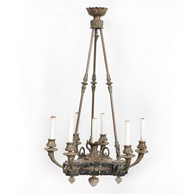 Lot 429 - Empire Style Gilt-Bronze Mounted Marble...