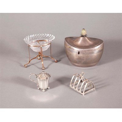 Lot 265 - Group of Eight English Silver Table Articles...