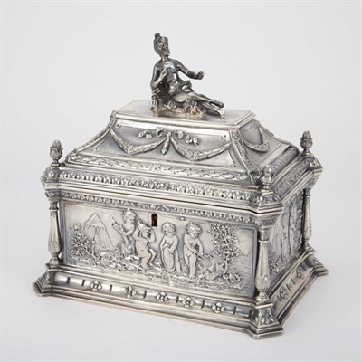 Lot 277 - Neoclassical Style Sterling Silver Casket Of...