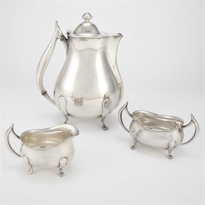 Lot 333 - Norwegian Sterling Silver Partial Coffee...
