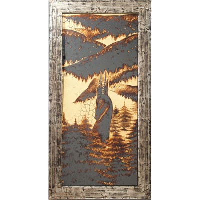 Lot 659 - Framed Art Deco Verre Eglomise Panel Of...