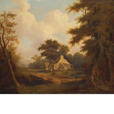 Lot 81 - Robert Gibb Scottish, 1801-1837 Landscape with...