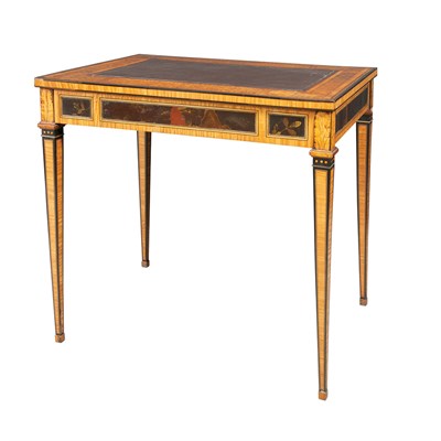 Lot 374 - Dutch Neoclassical Lacquer Inset Part Ebonized...