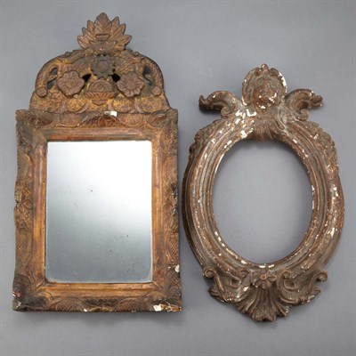 Lot 186 - French Gilt-Wood Mirror 18th Century The...