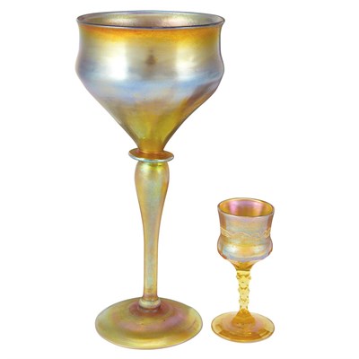 Lot 544 - Two Tiffany Favrile Glass Articles First...