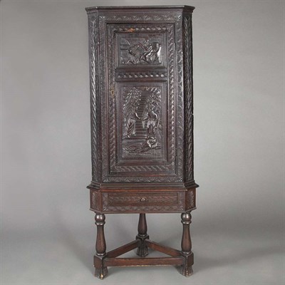Lot 750 - Renaissance Style Dark Stained Carved Oak...